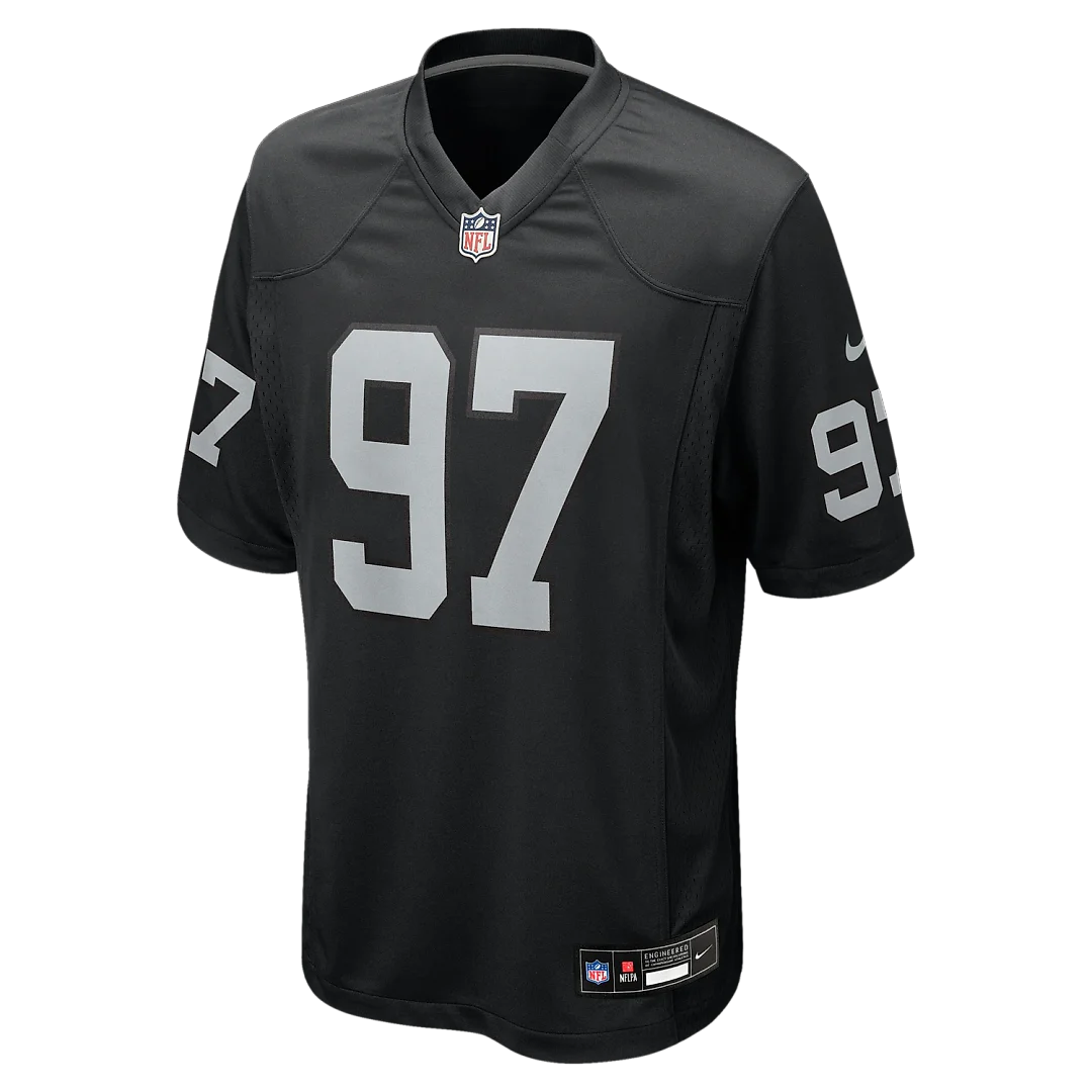 Zennovawear Tonka Hemingway Las Vegas Raiders Team Game Jersey - Black