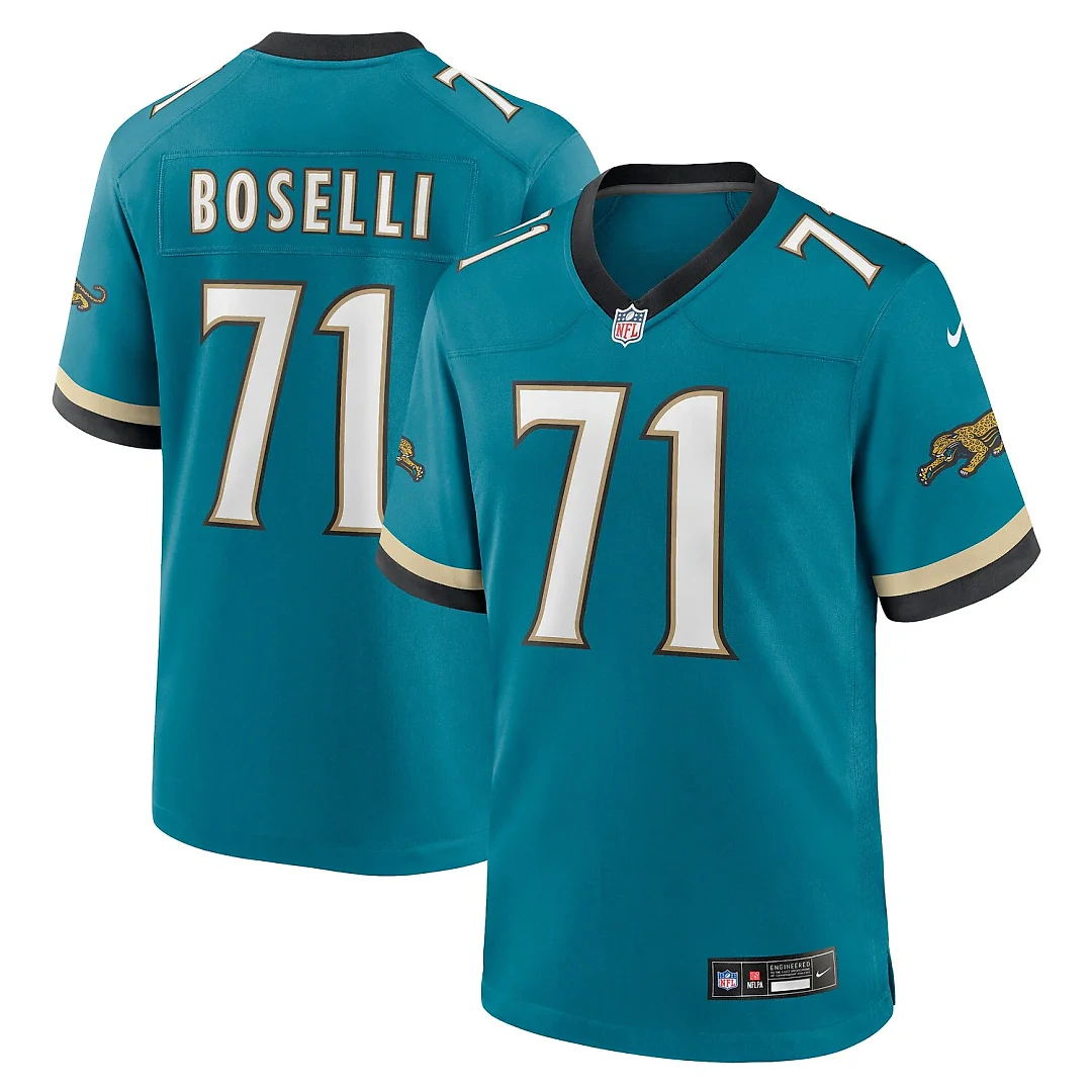 Zennovawear Tony Boselli Jacksonville Jaguars Prowler Throwback Retired Player Game Jersey - Teal