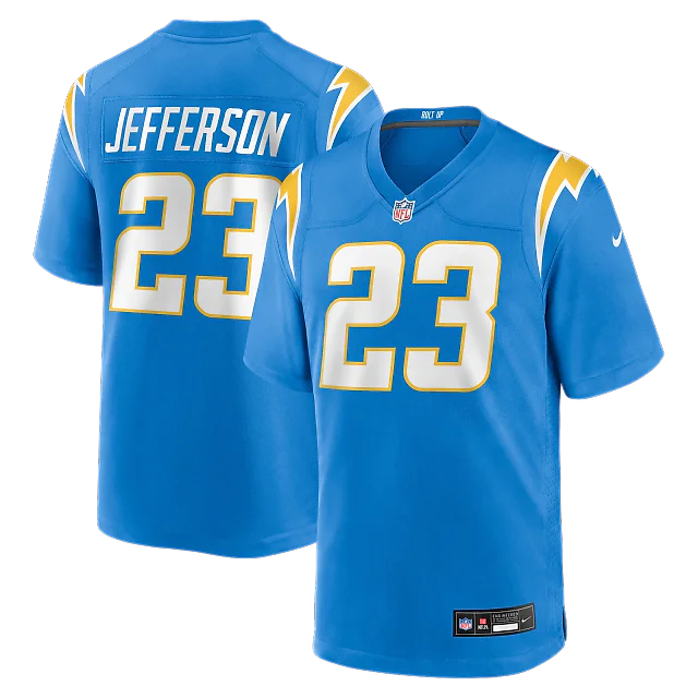 Zennovawear Tony Jefferson Los Angeles Chargers Team Game Jersey - Powder Blue