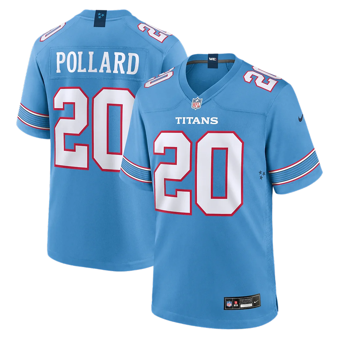 Zennovawear Tony Pollard Tennessee Titans Game Jersey - Light Blue