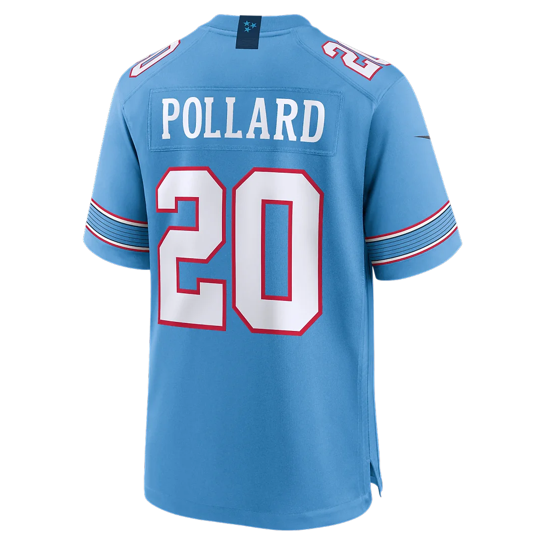 Zennovawear Tony Pollard Tennessee Titans Game Jersey - Light Blue