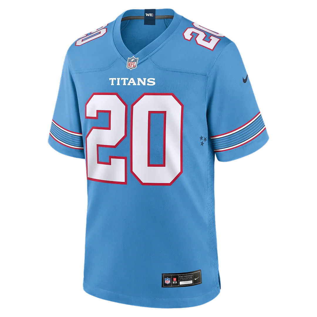Zennovawear Tony Pollard Tennessee Titans Game Jersey - Light Blue
