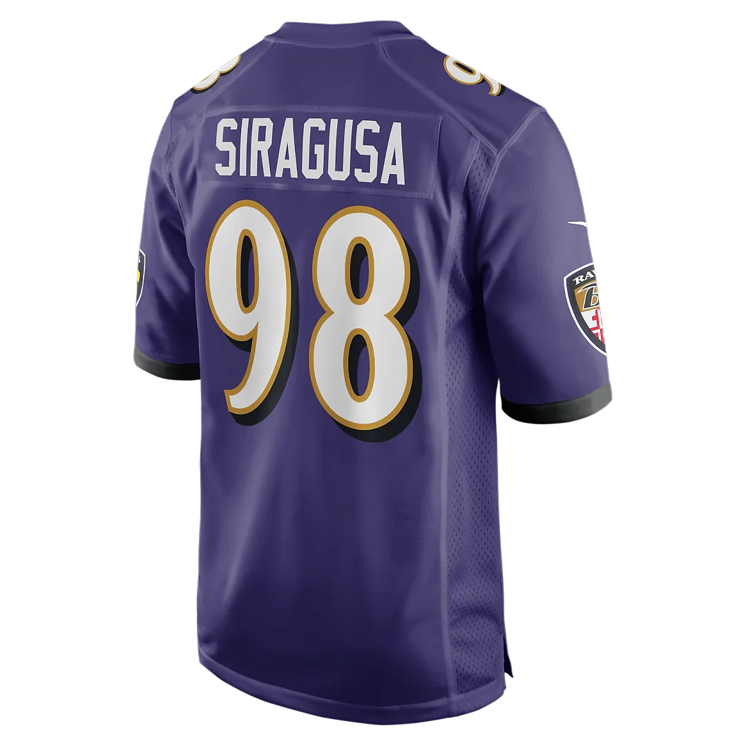 Zennovawear Tony Siragusa Baltimore Ravens Game Retired Player Jersey - Purple