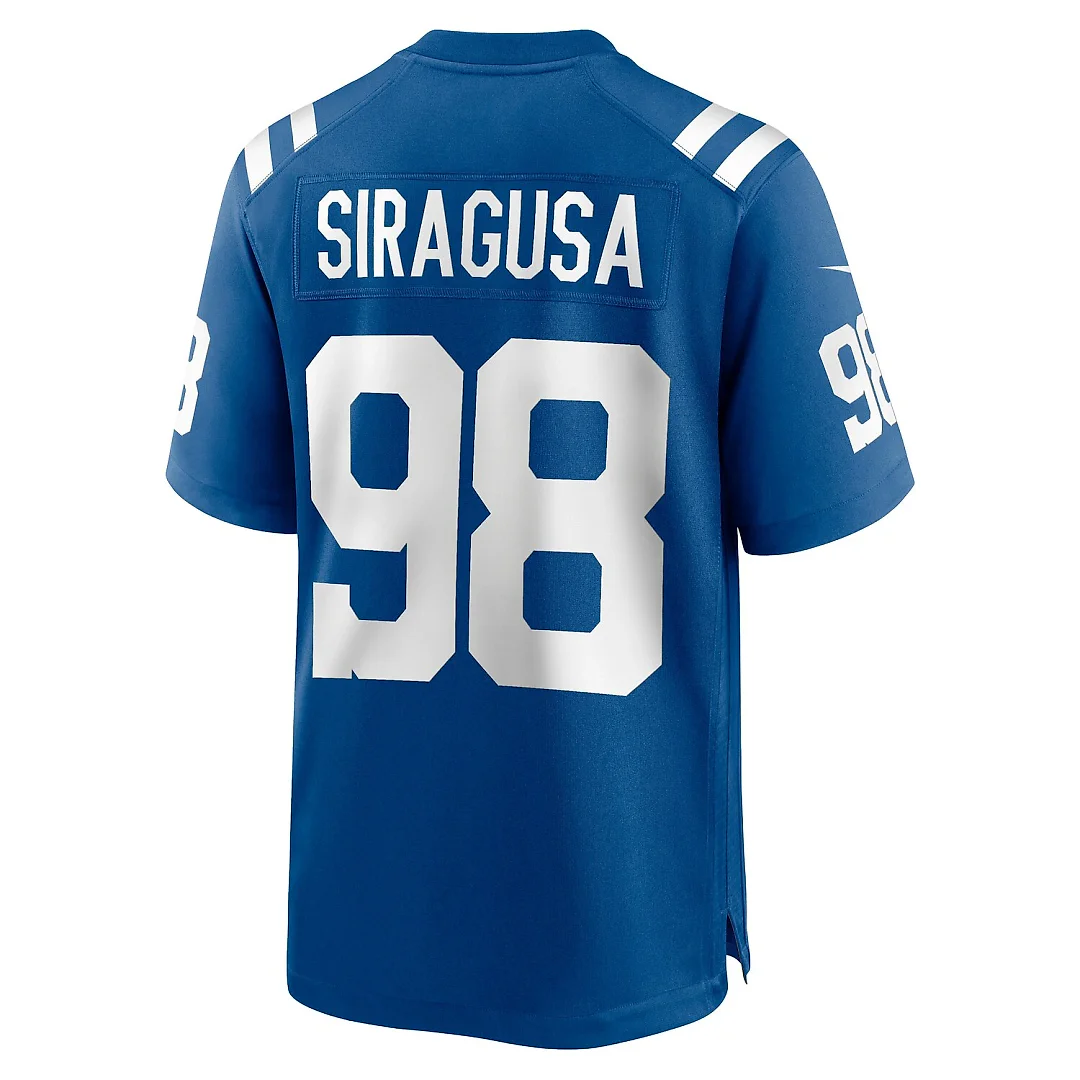 Zennovawear Tony Siragusa Indianapolis Colts Game Retired Player Jersey - Royal