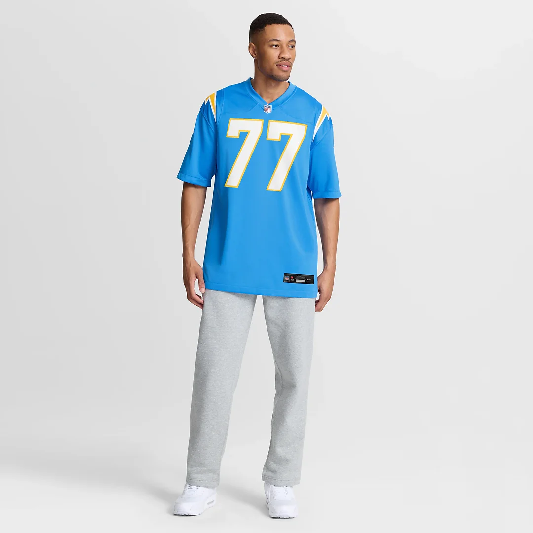 Zennovawear Travis Burke Los Angeles Chargers Team Game Jersey - Powder Blue