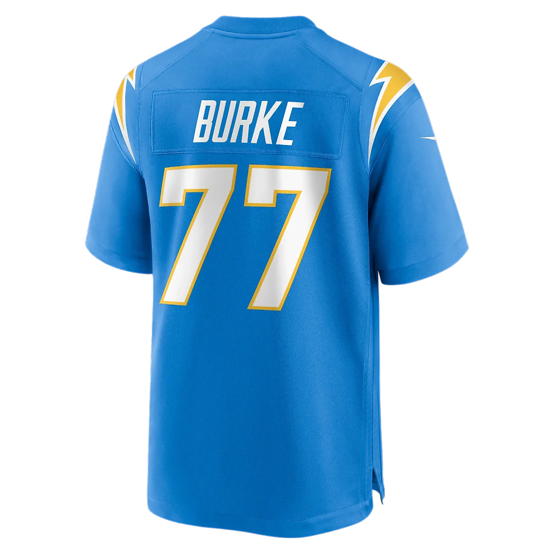 Zennovawear Travis Burke Los Angeles Chargers Team Game Jersey - Powder Blue