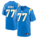 Zennovawear Travis Burke Los Angeles Chargers Team Game Jersey - Powder Blue