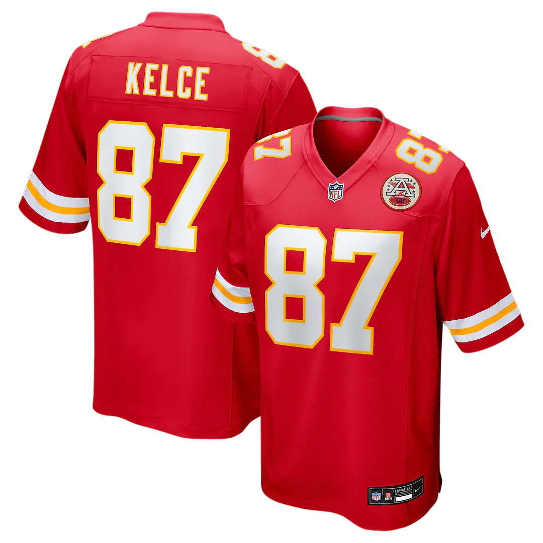 Zennovawear Travis Kelce Kansas City Chiefs Game Jersey - Red
