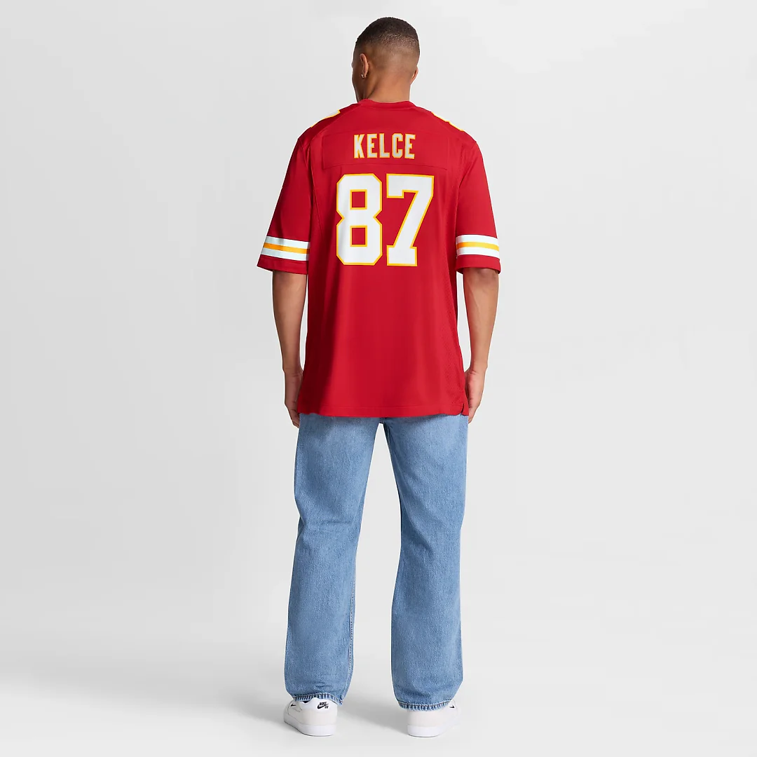 Zennovawear Travis Kelce Kansas City Chiefs Game Jersey - Red