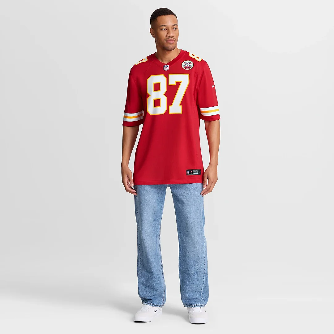 Zennovawear Travis Kelce Kansas City Chiefs Game Jersey - Red