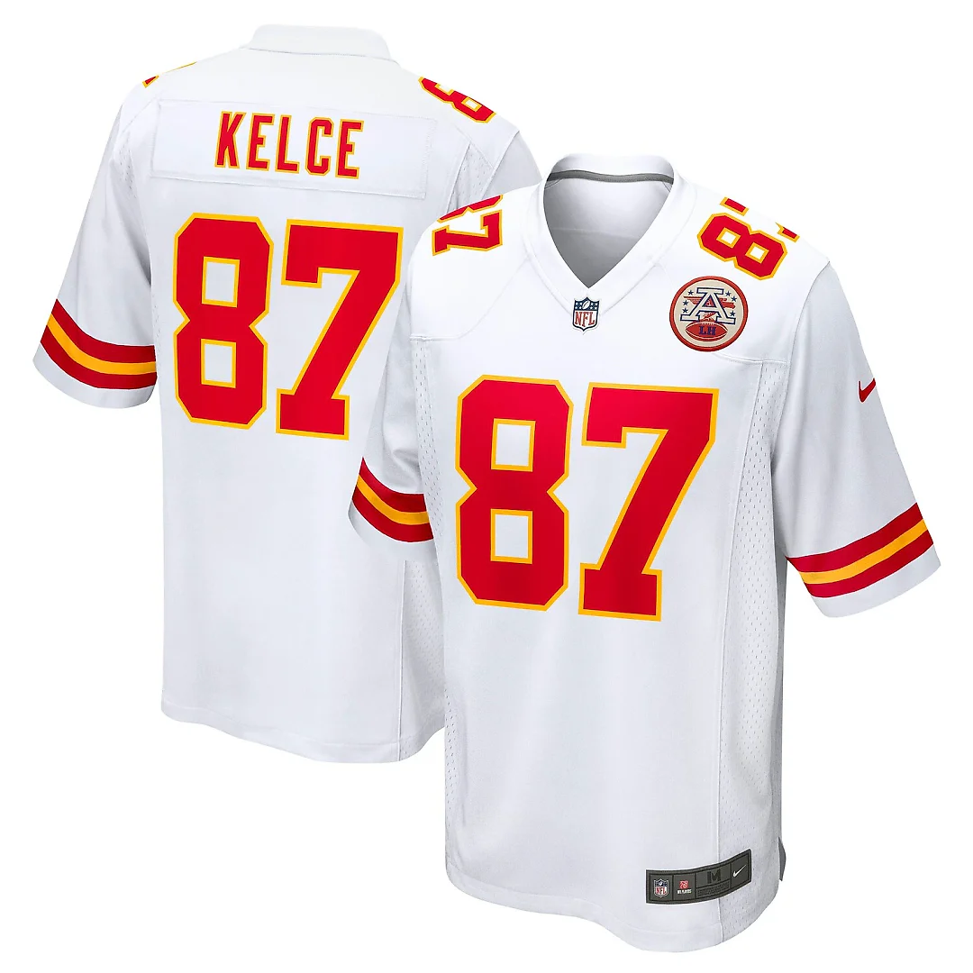Zennovawear Travis Kelce Kansas City Chiefs Player Game Jersey - White