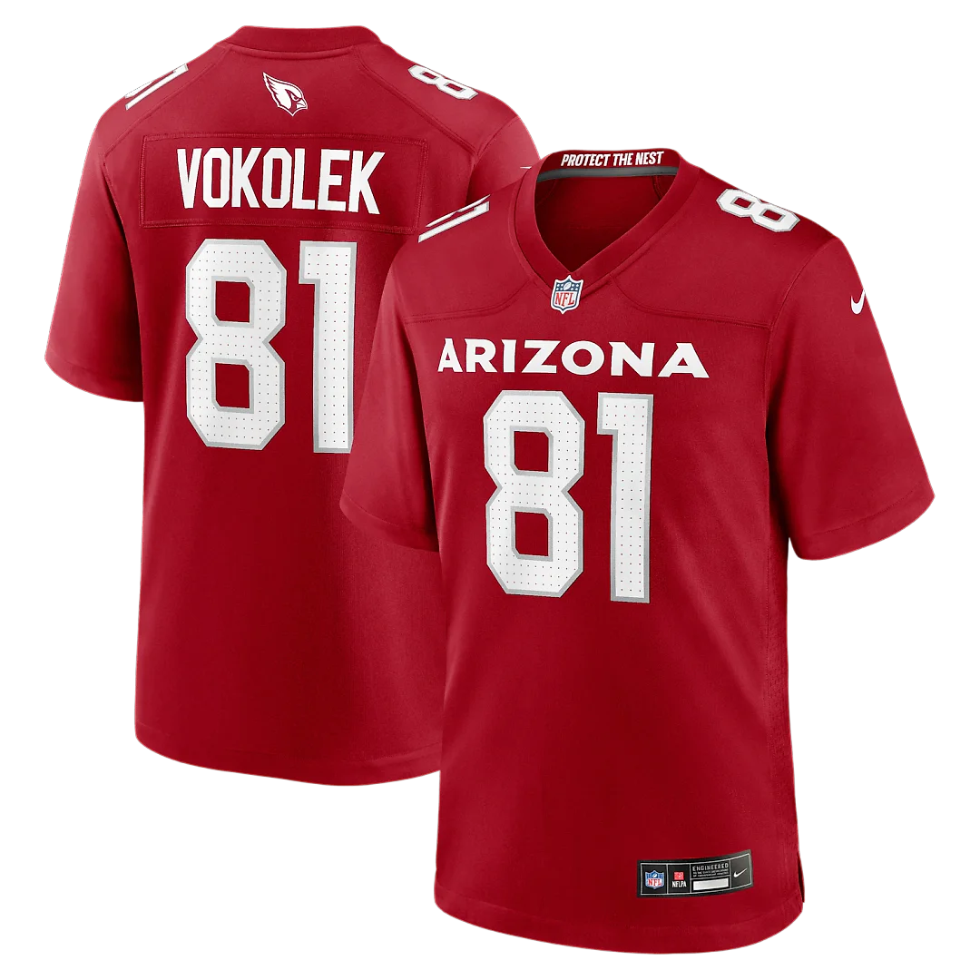 Zennovawear Travis Vokolek Arizona Cardinals Team Game Jersey - Cardinal
