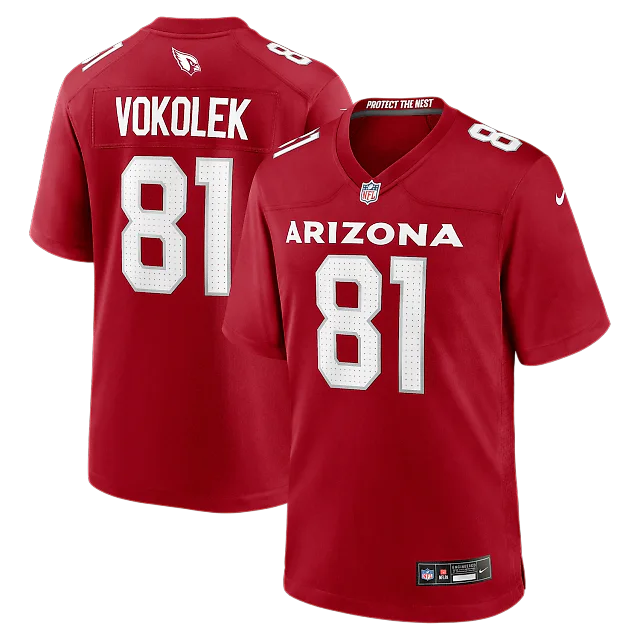 Zennovawear Travis Vokolek Arizona Cardinals Team Game Jersey - Cardinal