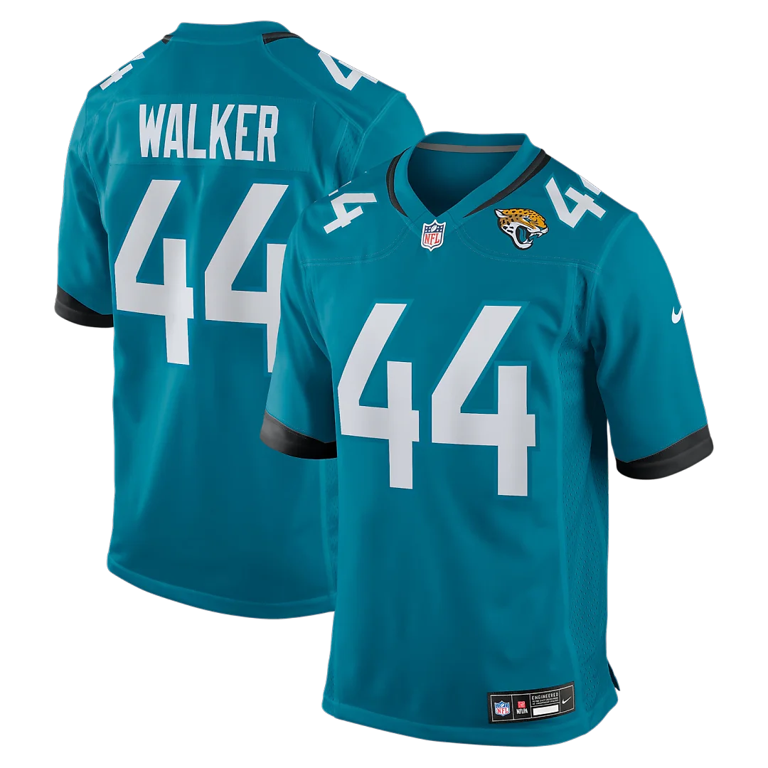 Zennovawear Travon Walker Jacksonville Jaguars Player Game Jersey - Teal