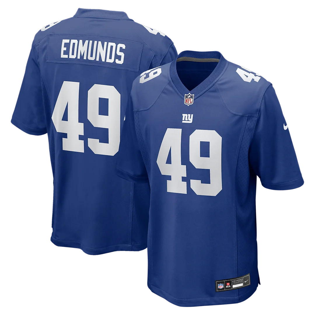 Zennovawear Tremaine Edmunds New York Giants Team Game Jersey - Royal