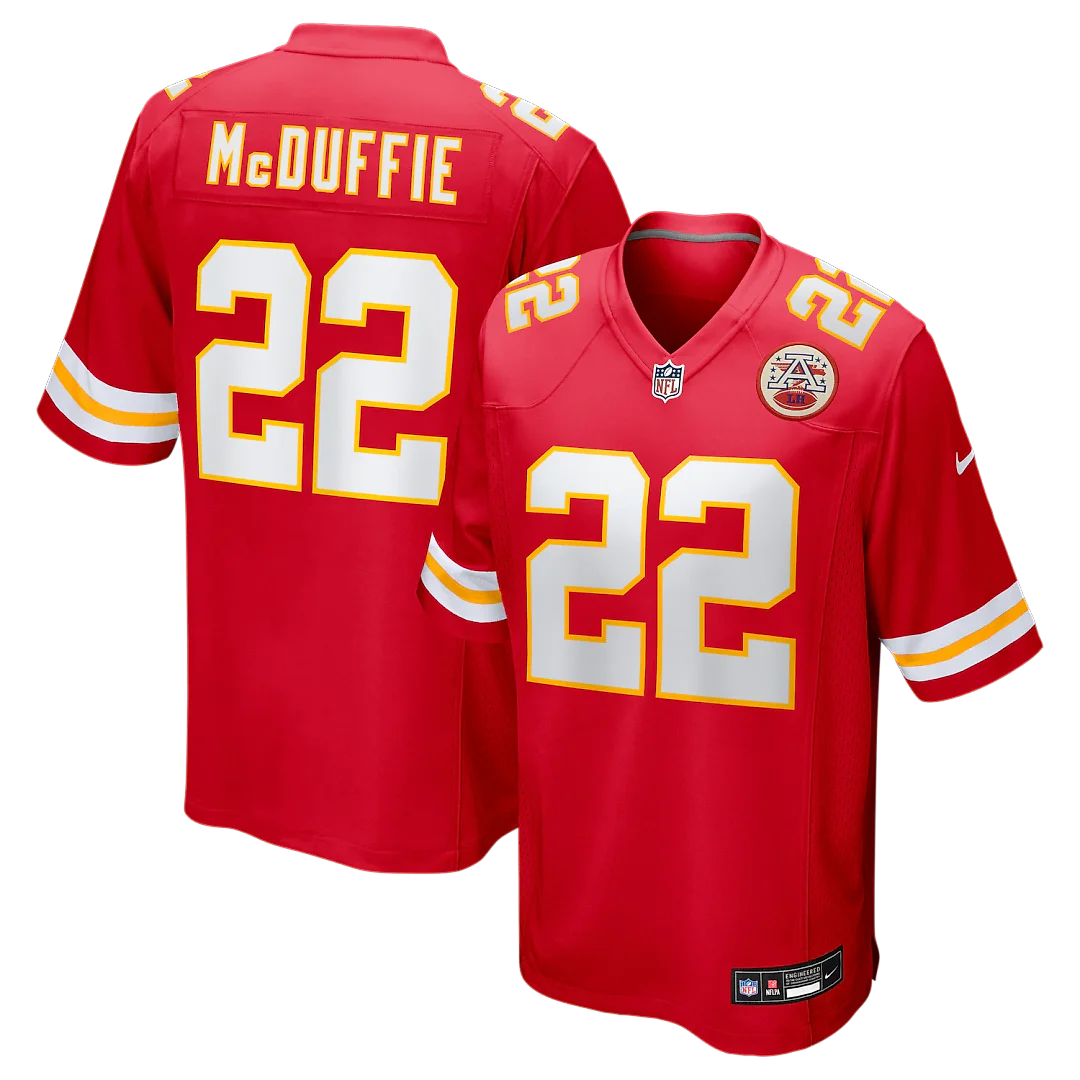 Zennovawear Trent McDuffie Kansas City Chiefs Game Jersey - Red
