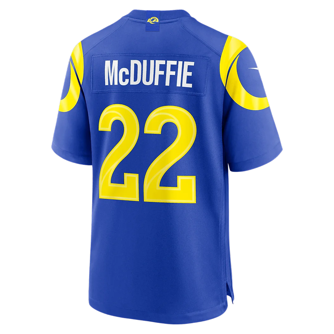 Zennovawear Trent McDuffie Los Angeles Rams Team Game Player Jersey - Royal