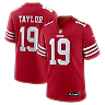 Zennovawear Trent Taylor San Francisco 49ers Team Game Jersey - Scarlet
