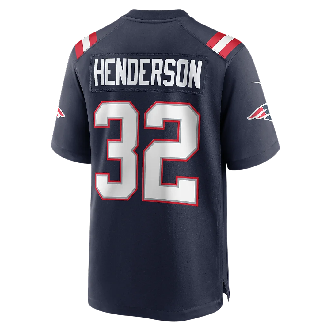 Zennovawear TreVeyon Henderson New England Patriots 2025 NFL Draft Game Jersey - Navy