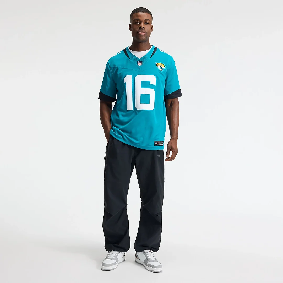 Zennovawear Trevor Lawrence Jacksonville Jaguars Team Vapor FUSE. Stitched Limited Jersey - Teal