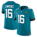 Zennovawear Trevor Lawrence Jacksonville Jaguars Team Vapor FUSE. Stitched Limited Jersey - Teal
