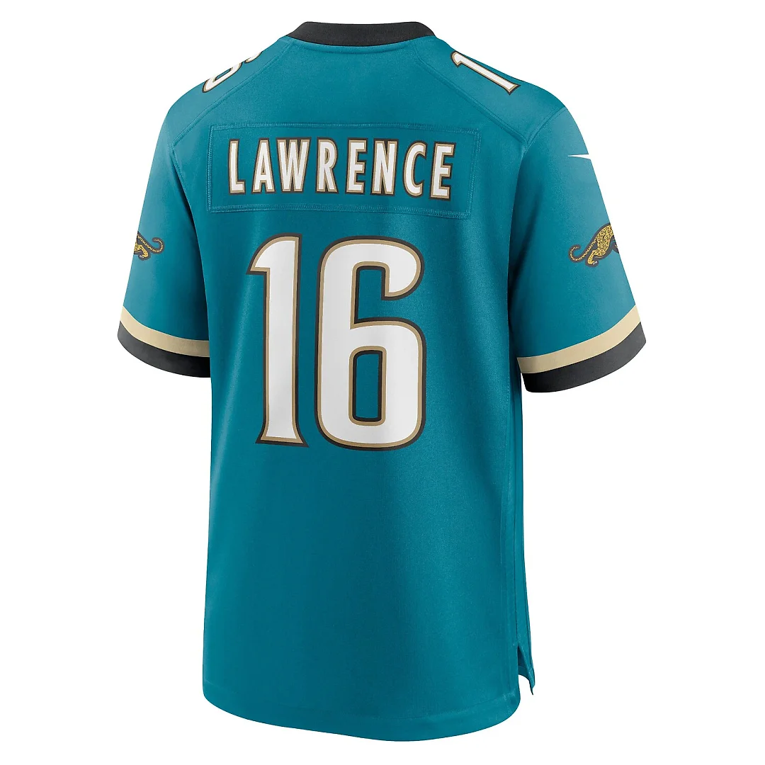Zennovawear Trevor Lawrence Jacksonville Jaguars Prowler Throwback Player Game Jersey - Teal