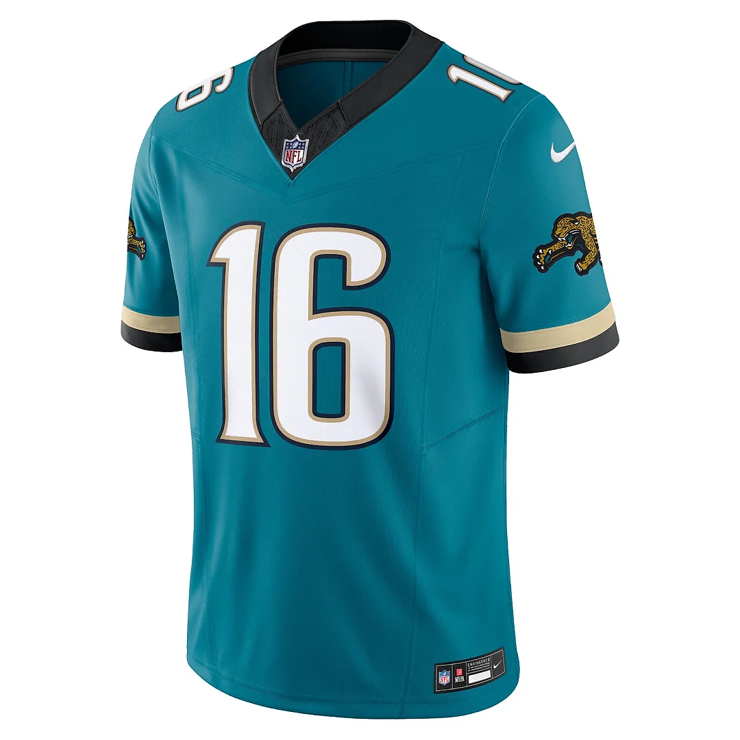 Zennovawear Trevor Lawrence Jacksonville Jaguars Prowler Throwback Vapor FUSE. Limited Jersey - Teal