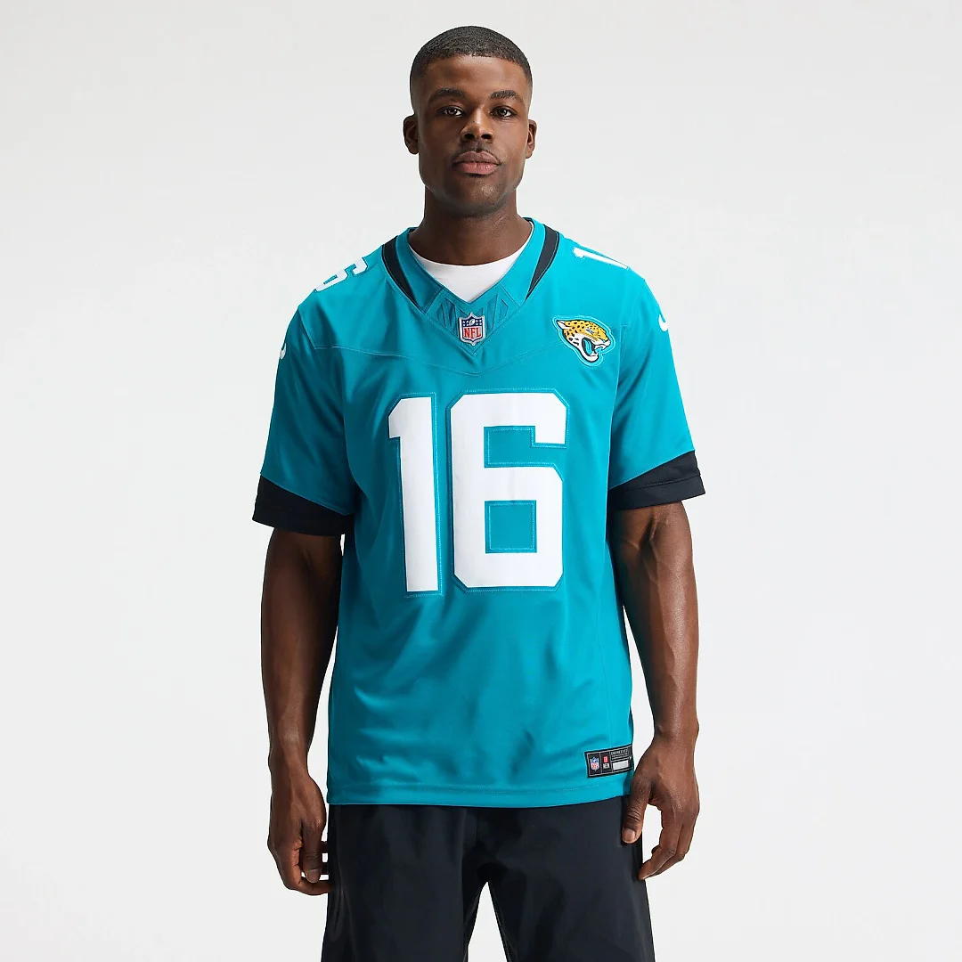 Zennovawear Trevor Lawrence Jacksonville Jaguars Team Vapor FUSE. Stitched Limited Jersey - Teal