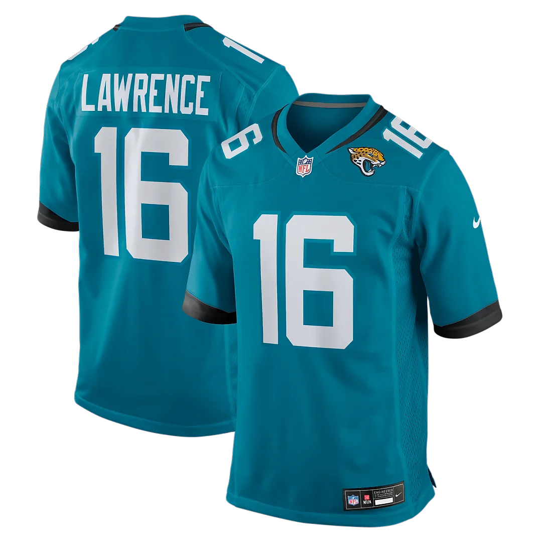 Zennovawear Trevor Lawrence Jacksonville Jaguars Home Game Jersey - Teal