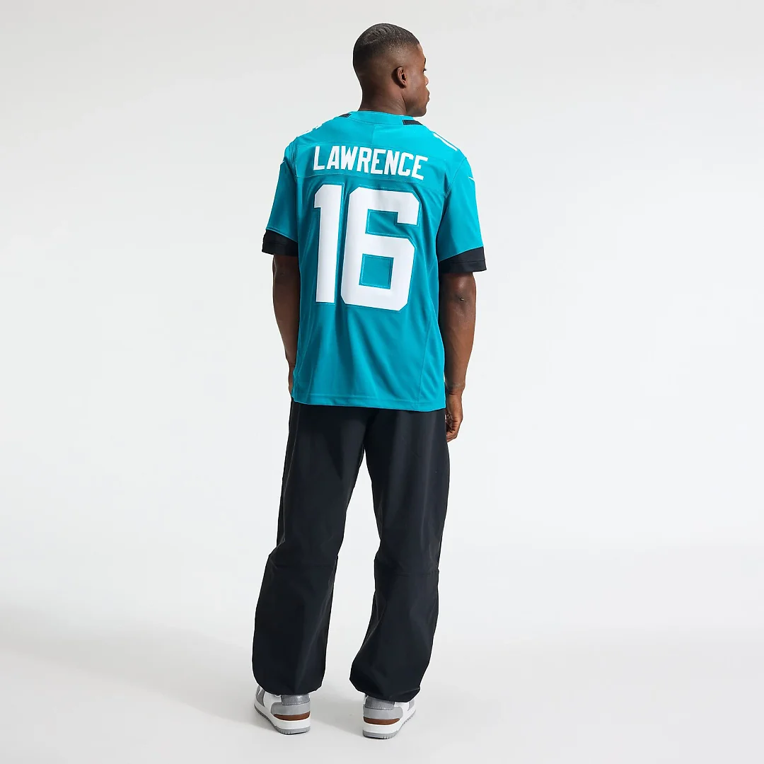Zennovawear Trevor Lawrence Jacksonville Jaguars Team Vapor FUSE. Stitched Limited Jersey - Teal