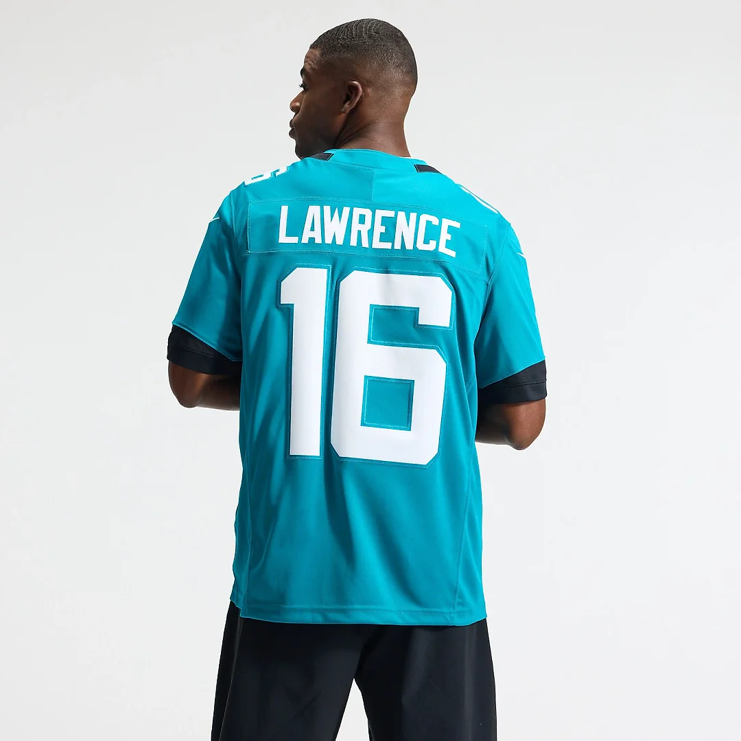 Zennovawear Trevor Lawrence Jacksonville Jaguars Team Vapor FUSE. Stitched Limited Jersey - Teal