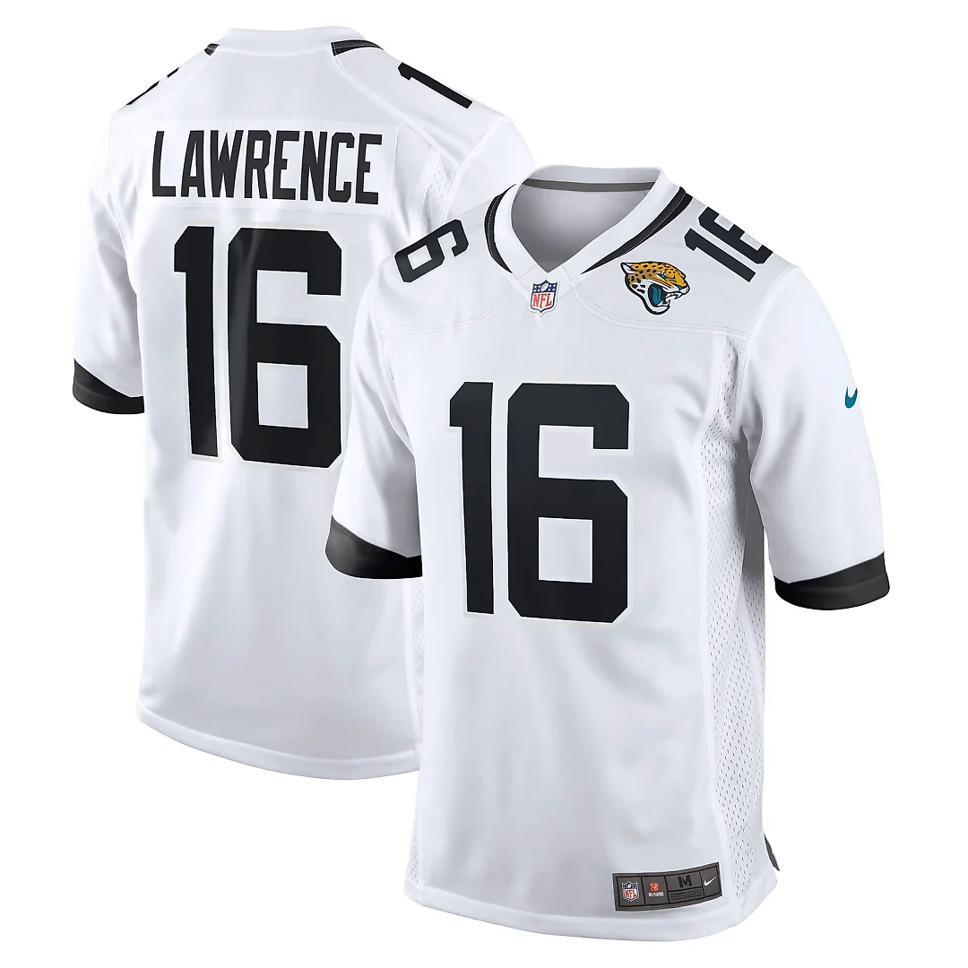 Zennovawear Trevor Lawrence Jacksonville Jaguars White Game Jersey - White