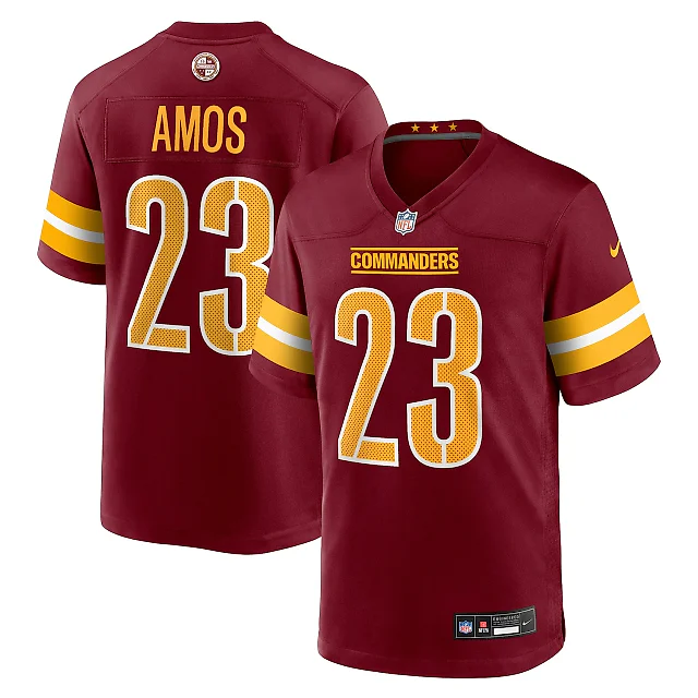 Zennovawear Trey Amos Washington Commanders Team Game Jersey - Burgundy