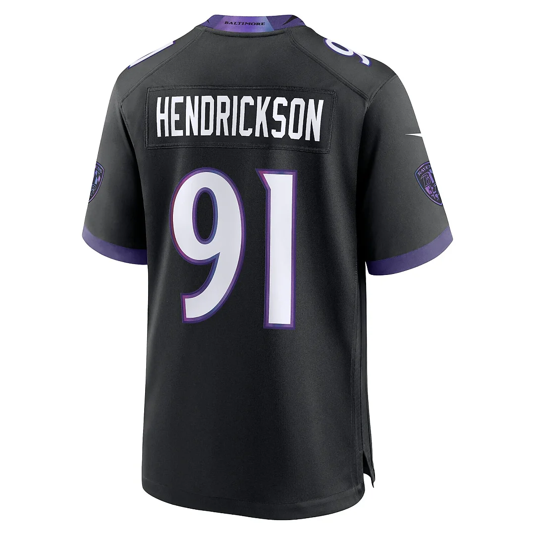 Zennovawear Trey Hendrickson Baltimore Ravens Alternate Game Jersey - Black