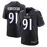 Zennovawear Trey Hendrickson Baltimore Ravens Alternate Game Jersey - Black