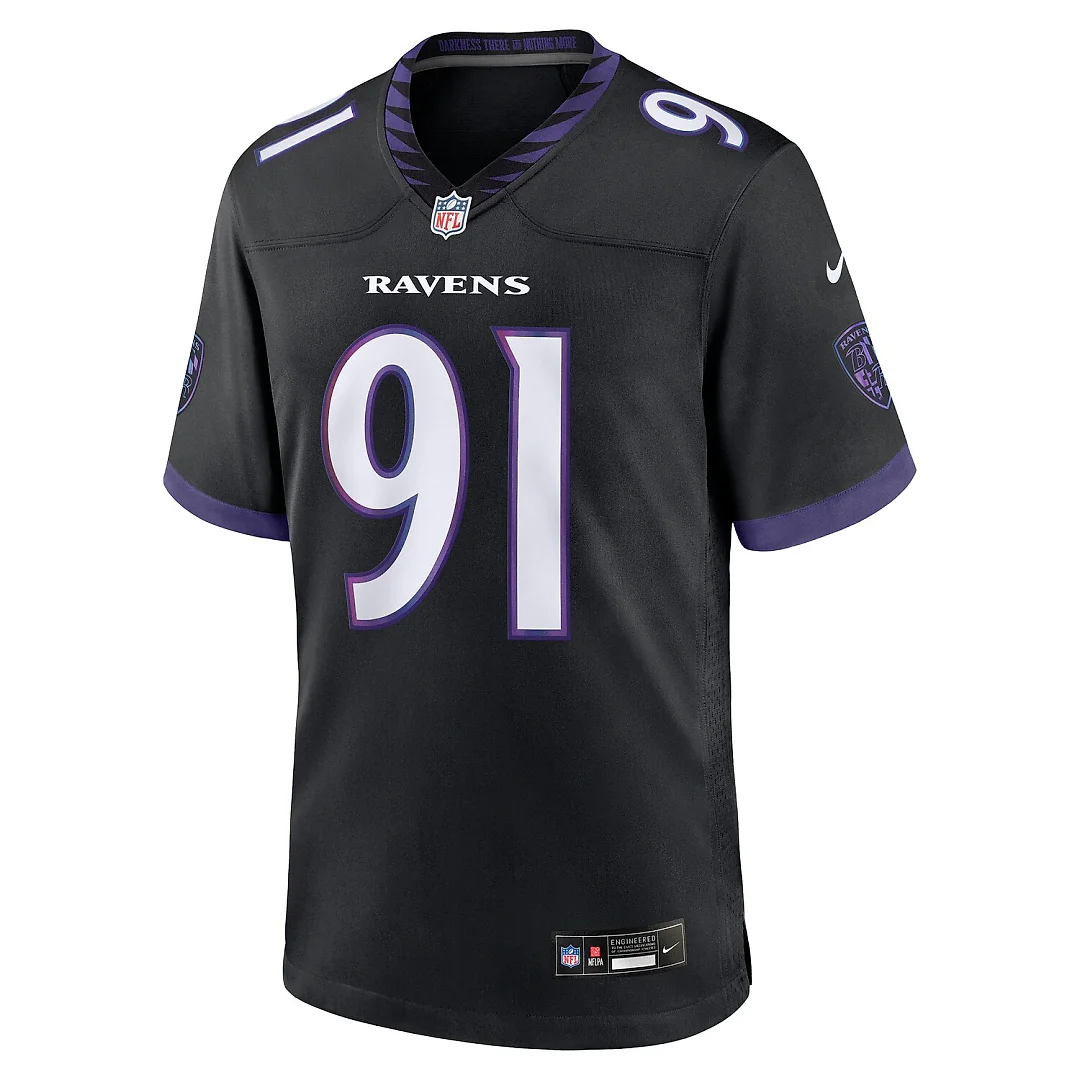 Zennovawear Trey Hendrickson Baltimore Ravens Alternate Game Jersey - Black