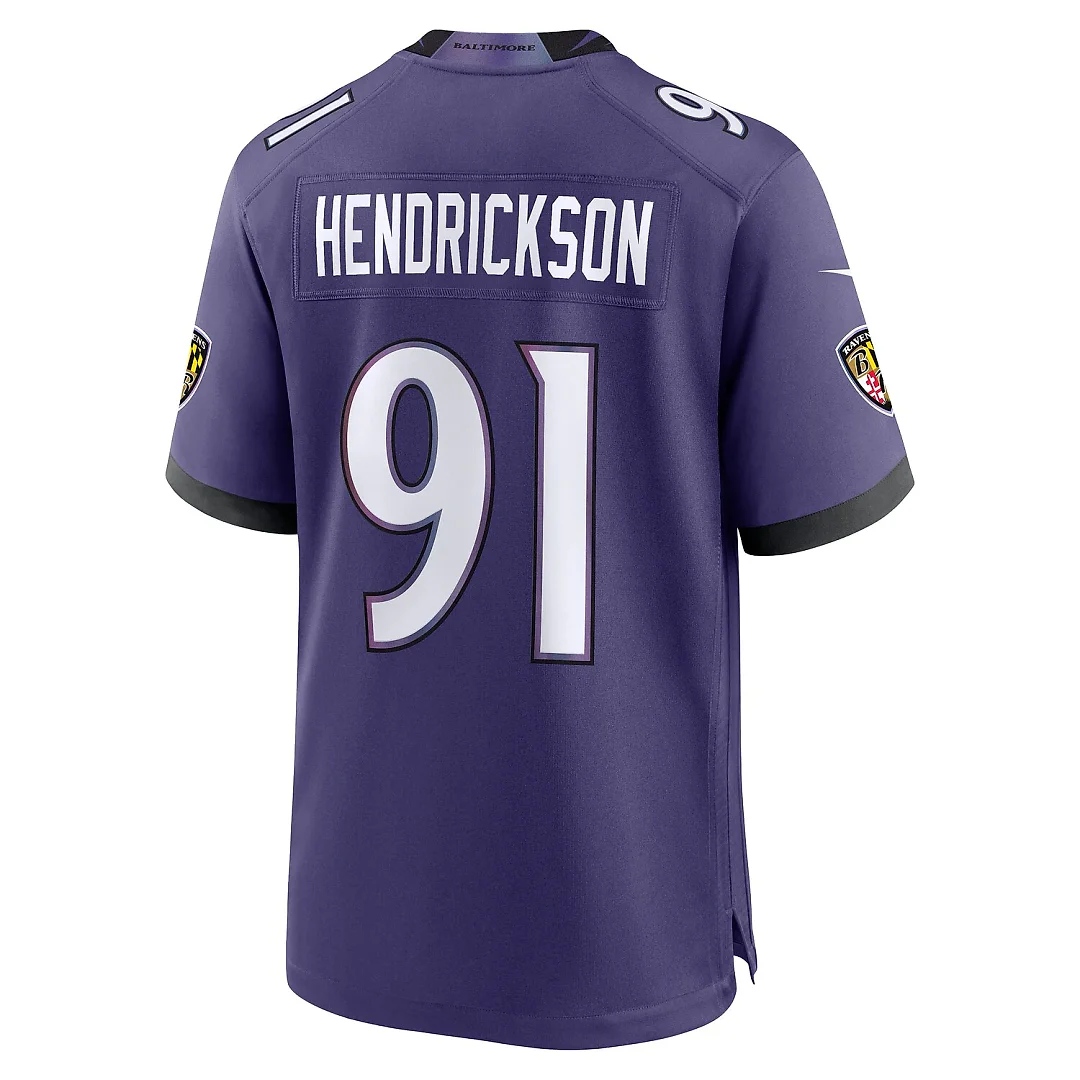 Zennovawear Trey Hendrickson Baltimore Ravens Team Game Jersey - Purple