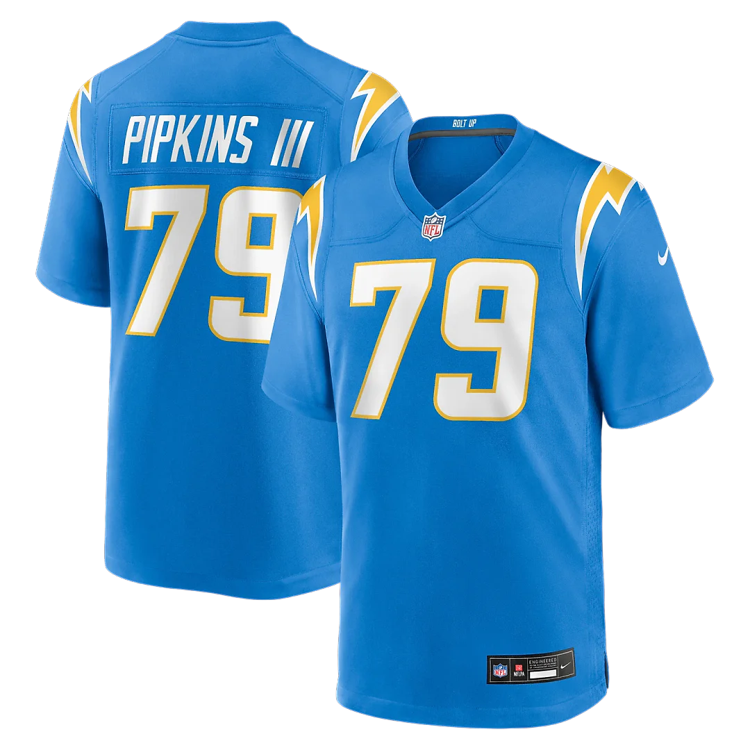 Zennovawear Trey Pipkins III Los Angeles Chargers Game Jersey - Powder Blue