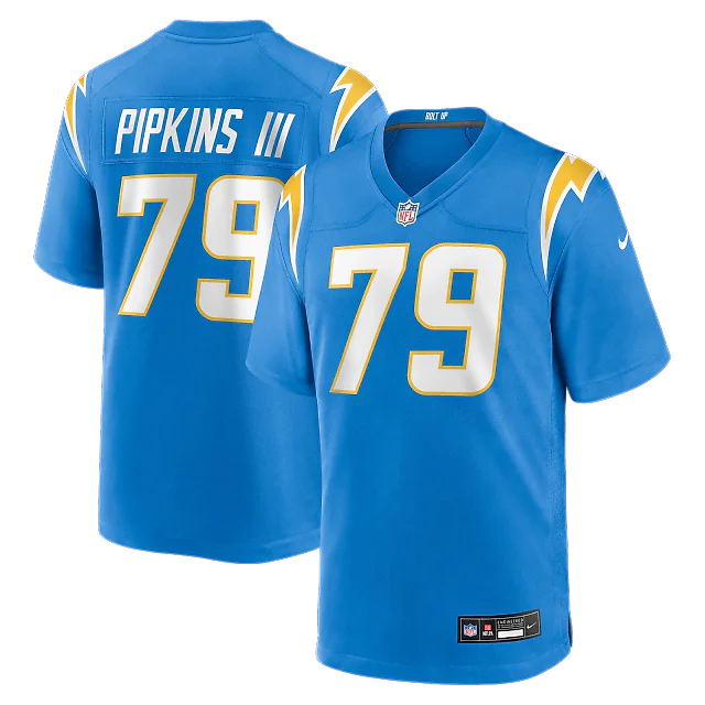 Zennovawear Trey Pipkins III Los Angeles Chargers Game Jersey - Powder Blue
