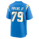 Zennovawear Trey Pipkins III Los Angeles Chargers Game Jersey - Powder Blue