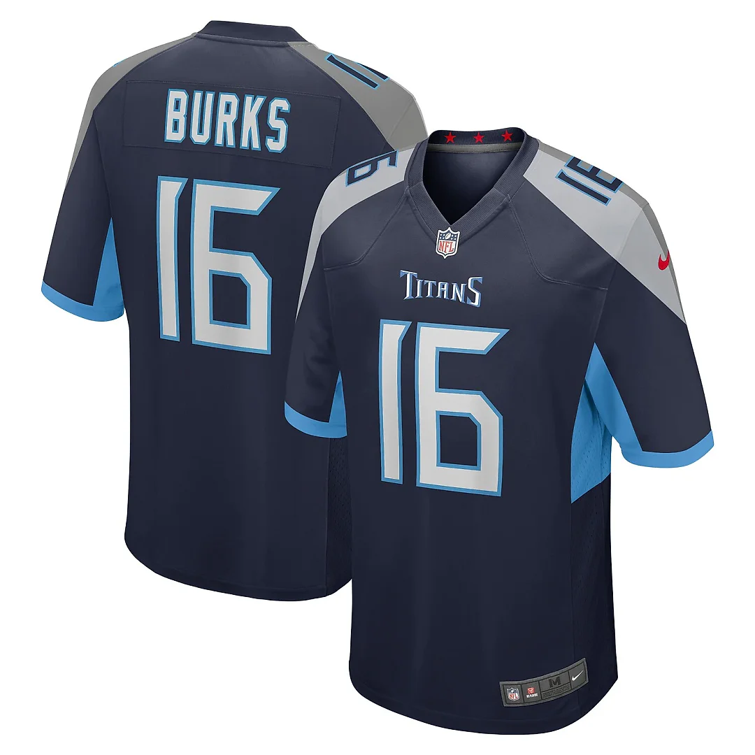 Zennovawear Treylon Burks Tennessee Titans Player Game Jersey - Navy