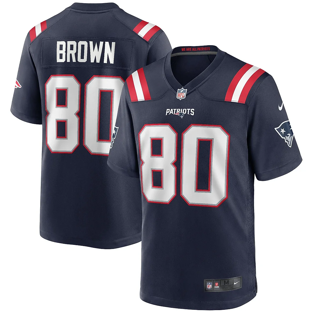 Zennovawear Troy Brown New England Patriots Game Retired Player Jersey - Navy