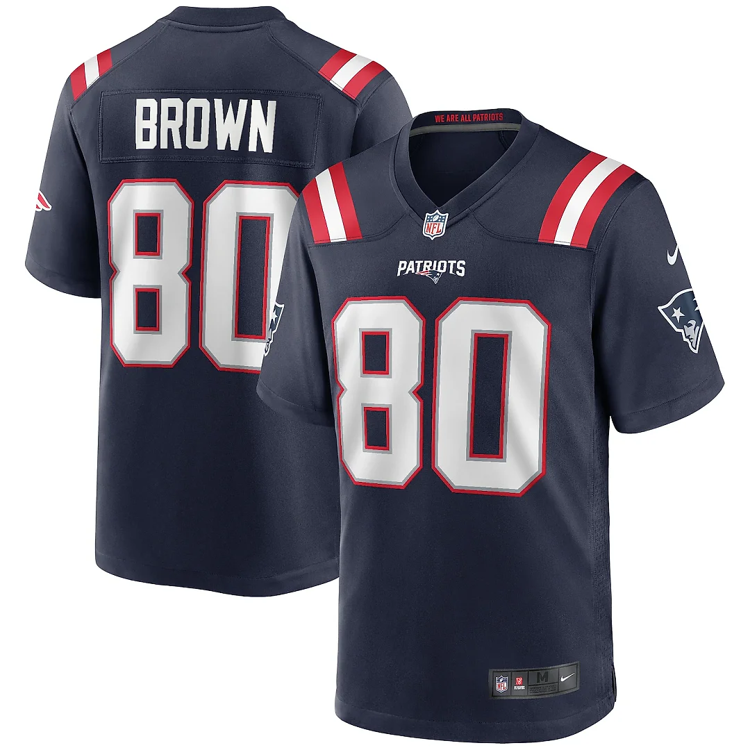 Zennovawear Troy Brown New England Patriots Game Retired Player Jersey - Navy
