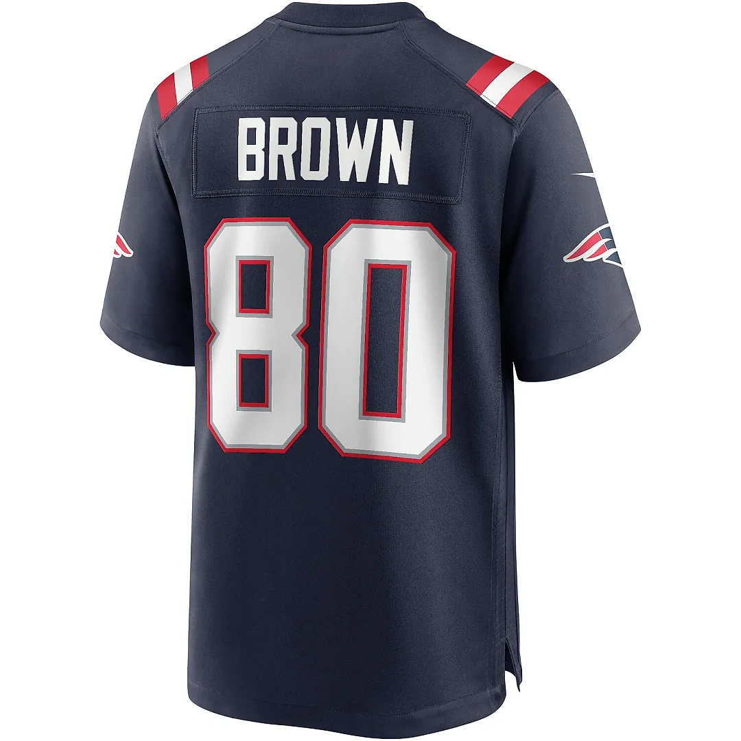 Zennovawear Troy Brown New England Patriots Game Retired Player Jersey - Navy