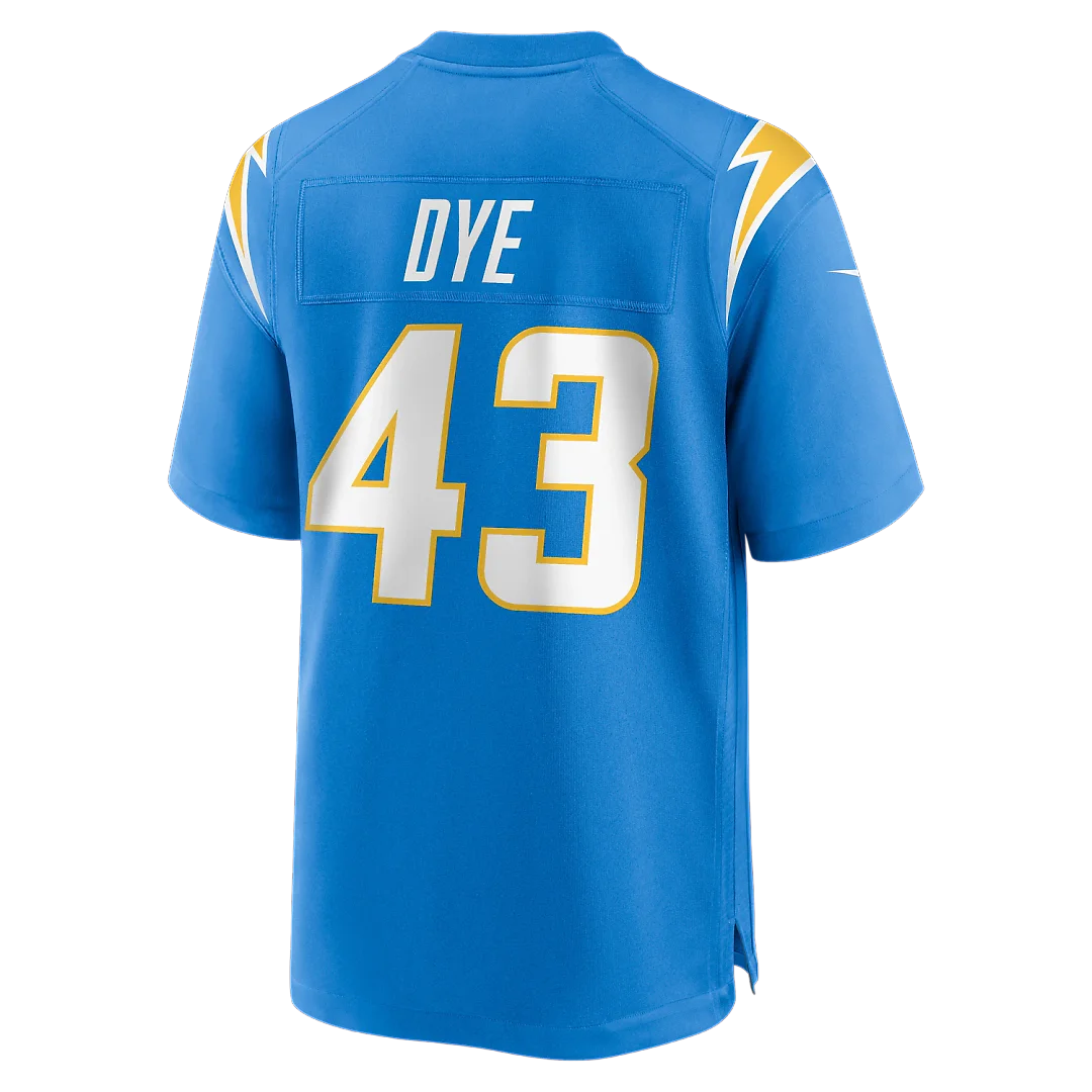 Zennovawear Troy Dye Los Angeles Chargers Game Jersey - Powder Blue