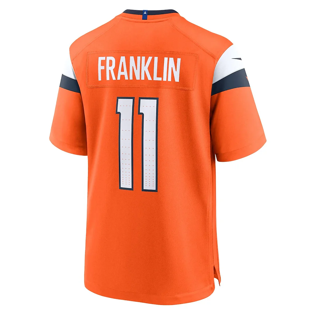 Zennovawear Troy Franklin Denver Broncos Team Game Jersey - Orange