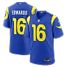 Zennovawear Tru Edwards Los Angeles Rams Team Game Jersey - Royal