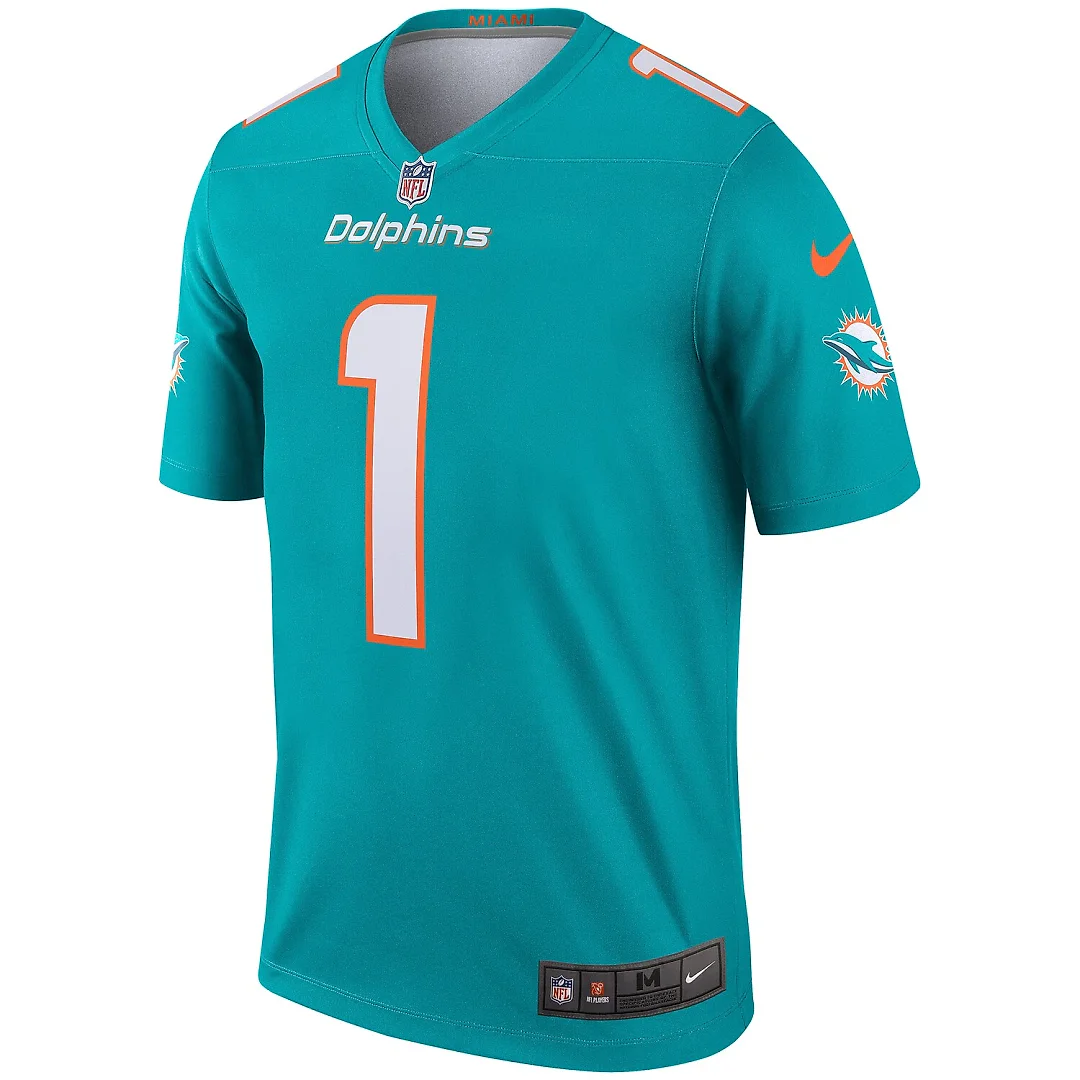 Zennovawear Tua Tagovailoa Miami Dolphins Legend Player Performance Top - Aqua
