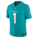 Zennovawear Tua Tagovailoa Miami Dolphins Team Vapor FUSE. Stitched Limited Jersey - Aqua