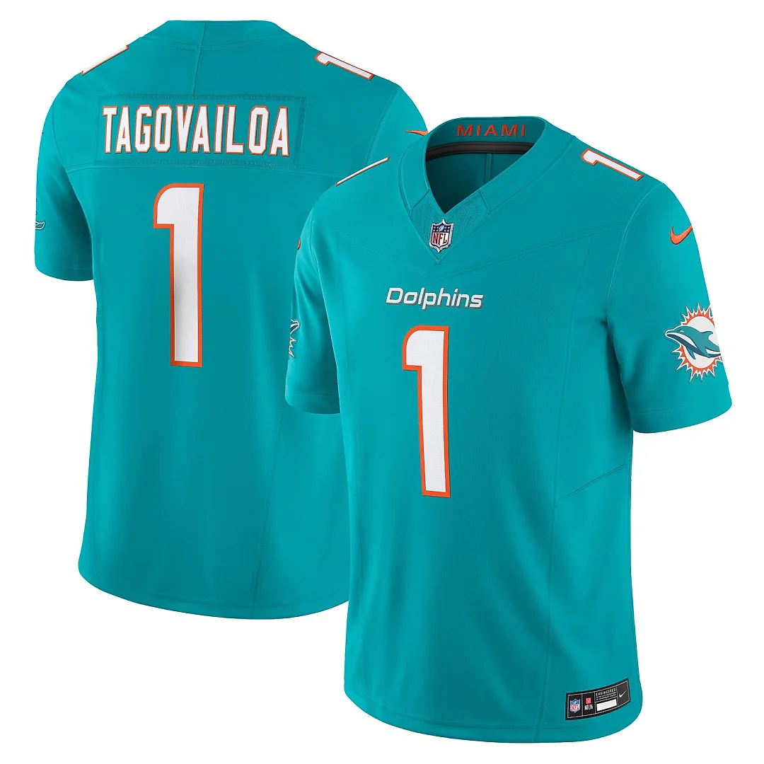 Zennovawear Tua Tagovailoa Miami Dolphins Vapor FUSE. Limited Jersey - Aqua